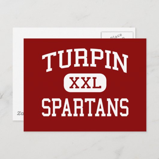 Turpin - Spartans - Hochschule Cincinnati Ohio Postkarte (Vorne/Hinten)