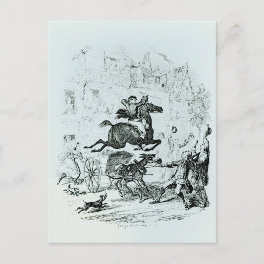 Turpins Flug durch Edmonton Postkarte (Vorderseite)