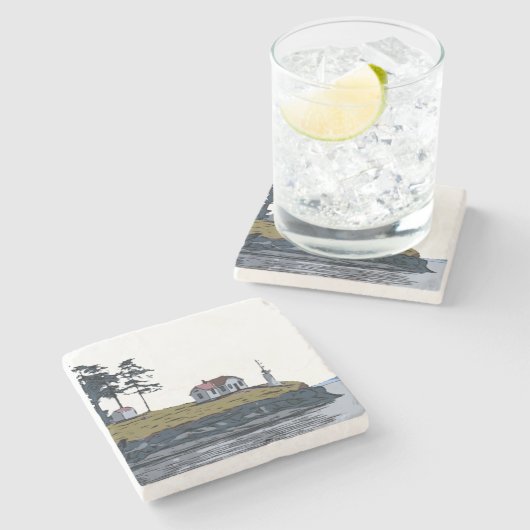 TURPUNKT - Insel Stuart Steinuntersetzer (Seitenansicht)