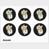 Turq Classic Round Aufkleber (Blatt)