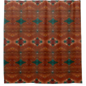 Turq & Coral Ikat Duschvorhang (Vorderseite)