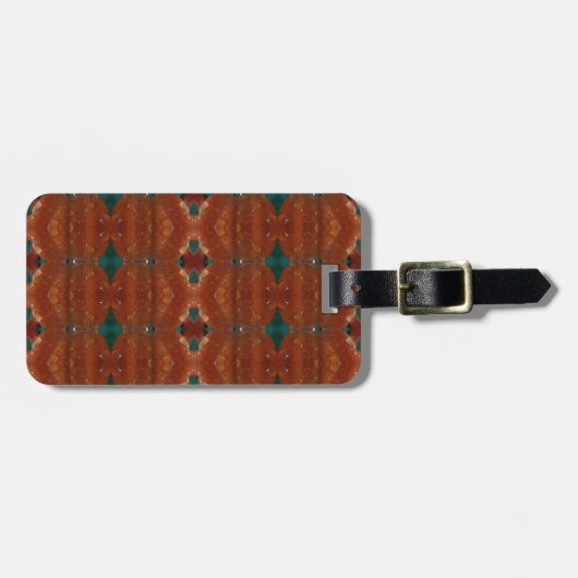 Turq & Coral Ikat Gepäckanhänger (Vorderseite horizontal)