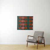 Turq & Coral Ikat Pouf Wandteppich (Beispiel (Horizontal))