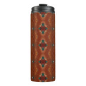 Turq & Coral Ikat Thermosbecher (Vorderseite)