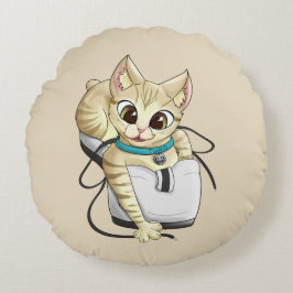 Turq Round Pillow Rundes Kissen