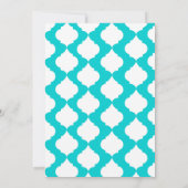 Turqoise & Coral Fashion Swap Einladung (Rückseite)