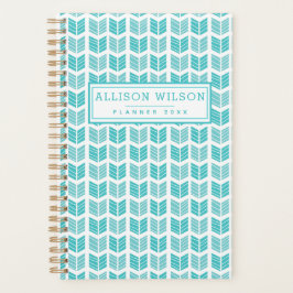 Turqoise Ethnic Aztec Arrows Pattern Planer