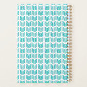 Turqoise Ethnic Aztec Arrows Pattern Planer (Rückseite)