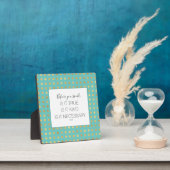 Turqoise Imitate Gold Kind SayTabletop Plaque Fotoplatte (InSitu)