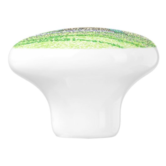 Turqoise Lighthouse Keramik Knob Keramikknauf (Seitenansicht)