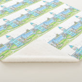 Turqoise Lighthouse Sherpa Blanket Sherpadecke (3/4)