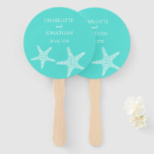 Turqoise Modern Tropical Starfish Beach Hochzeit