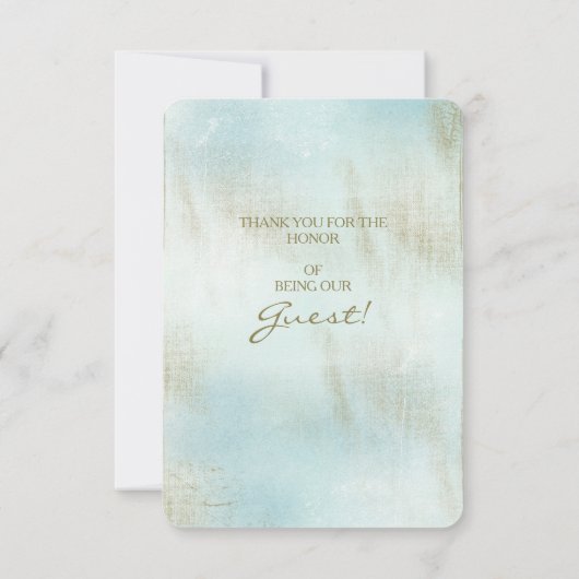 Turqoise Shabby Peacock - Tischnummer Card (Rückseite)