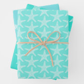 Turqoise Starfish Beach Summer Nautic Pattern Geschenkpapier Set (Beispiel)