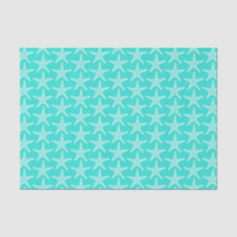 Turqoise Starfish Beach Summer Nautic Pattern Seidenpapier