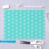 Turqoise Starfish Beach Summer Nautic Pattern Seidenpapier (Handwerk)