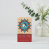Turqouise Earth YinYang New Age Business Cards Visitenkarte (Stehend Vorderseite)