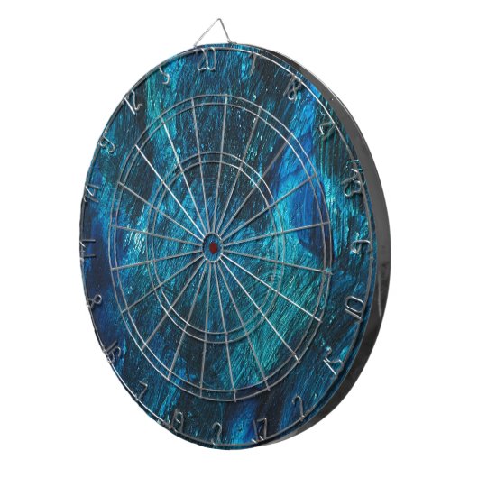 Turqouise Galaxy Paint Glitzern Dartscheibe (Vorderseite rechts)