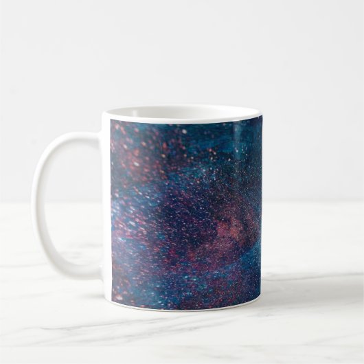 Turqouise Galaxy Paint Glitzern Kaffeetasse (Links)