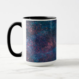 Turqouise Galaxy Paint Glitzern Tasse