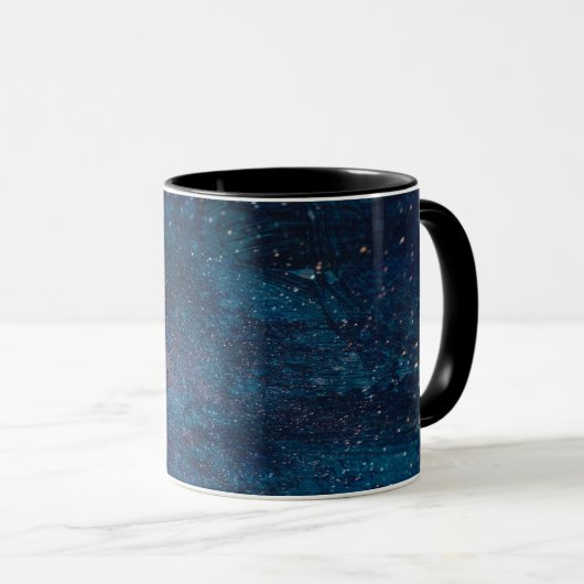 Turqouise Galaxy Paint Glitzern Tasse (VorderseiteRechts)