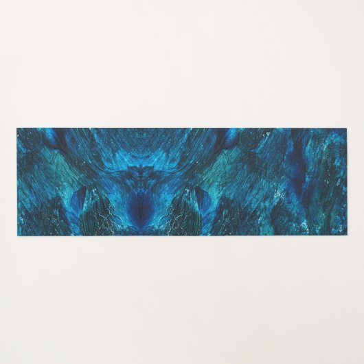 Turqouise Galaxy Paint Glitzern Yogamatte (Rückseite (Horizontal))