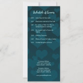 Turqouise Love Birds Long Wedding Einladung (Rückseite)