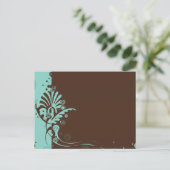 Turqouise Swirl Postkarte (Stehend Vorderseite)