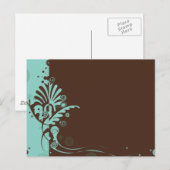 Turqouise Swirl Postkarte (Vorne/Hinten)