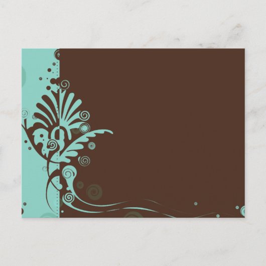 Turqouise Swirl Postkarte (Vorderseite)