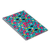 Turqouise und rosa Cube-Muster Notizblock (Rechte Seite)