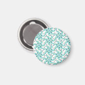 Turqu Blume Magnet (Vorderseite/Rückseite)