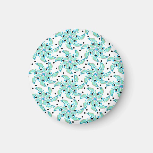 Turqu Blume Magnet (Vorne)