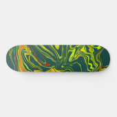 Turquesa oscuro con amarillo skateboard (Horizontal)