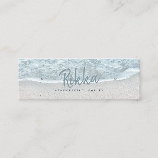 Turquioise Ocean Stube Earring Display Card Mini Visitenkarte (Vorderseite)