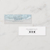 Turquioise Ocean Stube Earring Display Card Mini Visitenkarte (Vorne/Hinten)