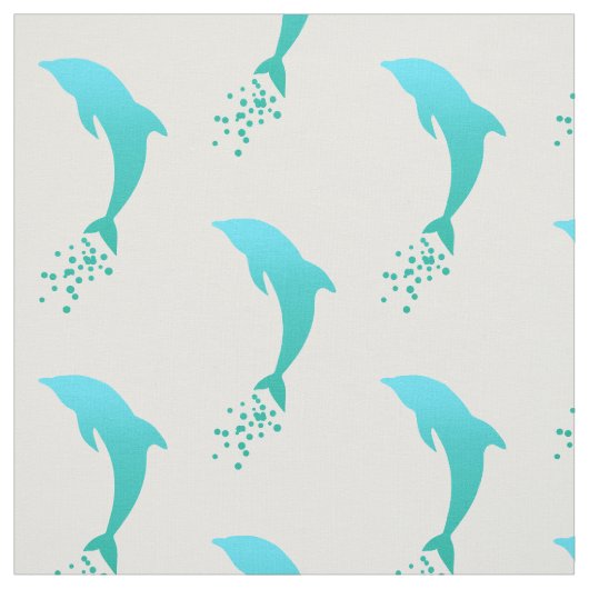 Turquise blauer springender Delphin mit Stoff (Muster)