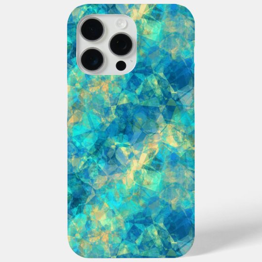 Turquise Crumpled Textur Case-Mate iPhone Hülle (Rückseite)