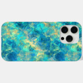 Turquise Crumpled Textur Case-Mate iPhone Hülle (Rückseite (Horizontal))