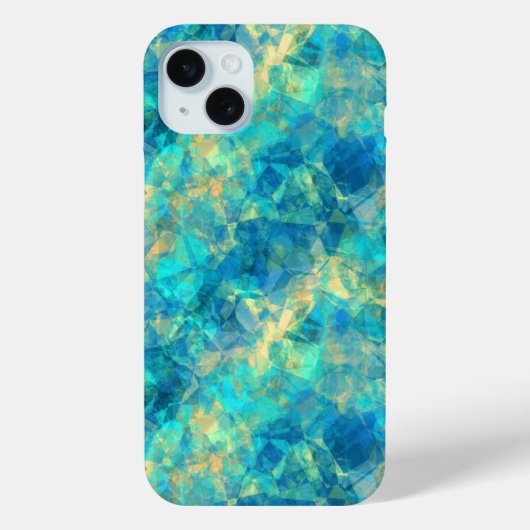 Turquise Crumpled Textur Case-Mate iPhone Hülle (Rückseite)