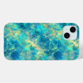 Turquise Crumpled Textur Case-Mate iPhone Hülle (Rückseite (Horizontal))