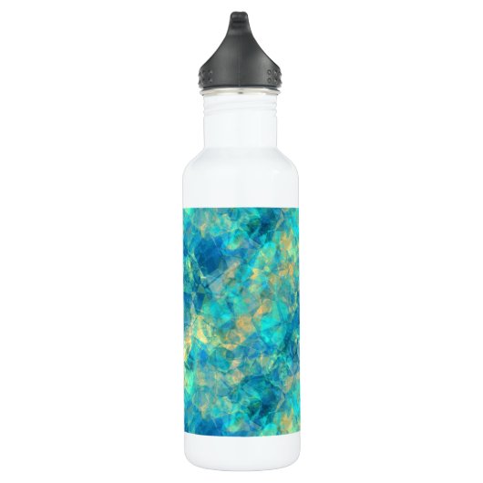 Turquise Crumpled Textur Edelstahlflasche (Rechts)