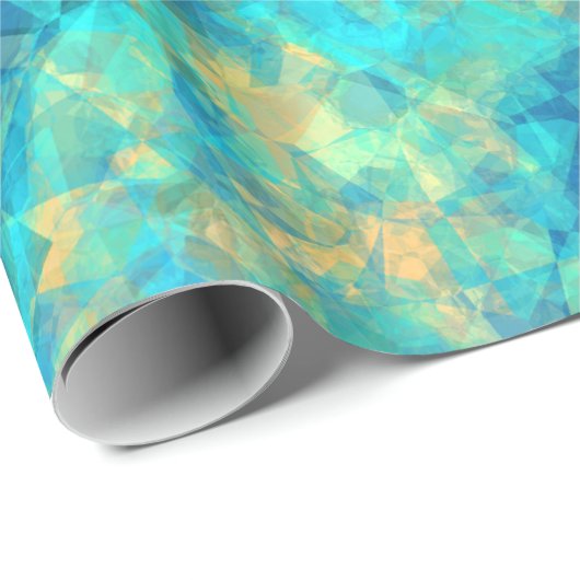 Turquise Crumpled Textur Geschenkpapier (Rolleneckpunkt)