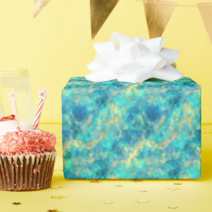 Turquise Crumpled Textur Geschenkpapier