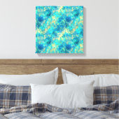 Turquise Crumpled Textur Leinwanddruck (Insitu (Schlafzimmer))