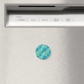 Turquise Crumpled Textur Magnet (In Situ (Geschirrspüler))