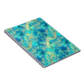 Turquise Crumpled Textur Notizblock (Rechte Seite)