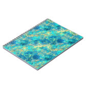 Turquise Crumpled Textur Notizblock (Linke Seite)