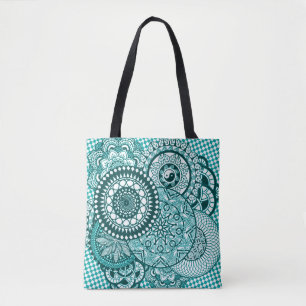 Turquise Mandala-Tasche Tasche