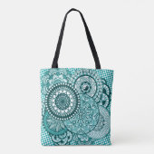 Turquise Mandala-Tasche Tasche (Rückseite)